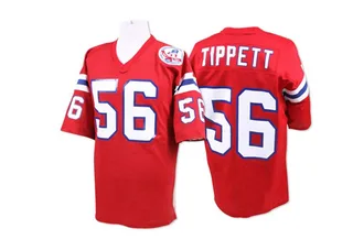 Andre Tippett New England Patriots Men's Authentic Throwback Mitchell and Ness Jersey - Red