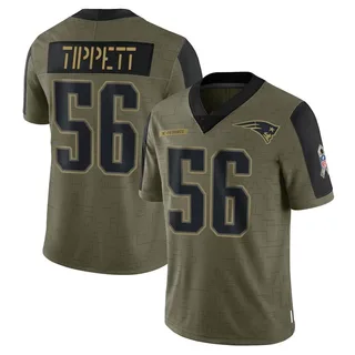 Andre Tippett New England Patriots Men's Limited 2021 Salute To Service Jersey - Olive
