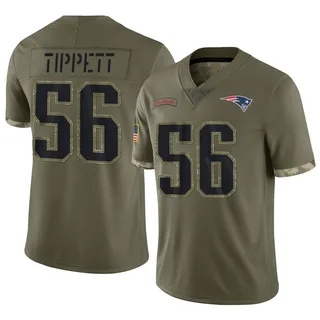 Andre Tippett New England Patriots Men's Limited 2022 Salute To Service Jersey - Olive