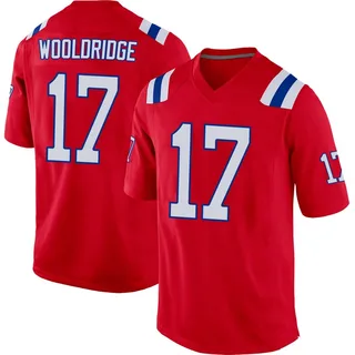 Ben Wooldridge New England Patriots Men's Game Alternate Nike Jersey - Red