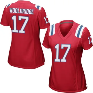 Ben Wooldridge New England Patriots Women's Game Alternate Nike Jersey - Red