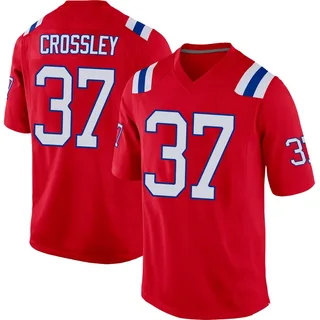 Brandon Crossley New England Patriots Men's Game Alternate Nike Jersey - Red