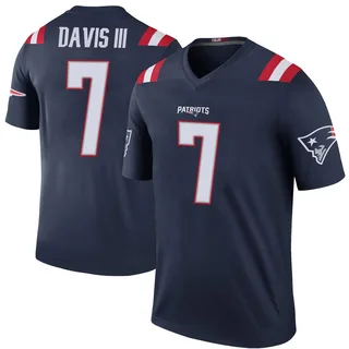 Carlton Davis III New England Patriots Men's Color Rush Legend Nike Jersey - Navy