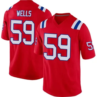 Carson Wells New England Patriots Men's Game Alternate Nike Jersey - Red