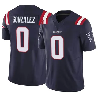 Christian Gonzalez New England Patriots Men's Limited Vapor F.U.S.E. Nike Jersey - Navy