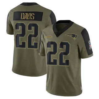 Cody Davis New England Patriots Men's Limited 2021 Salute To Service Jersey - Olive