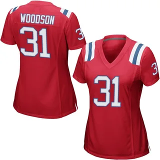 Craig Woodson New England Patriots Women's Game Alternate Nike Jersey - Red