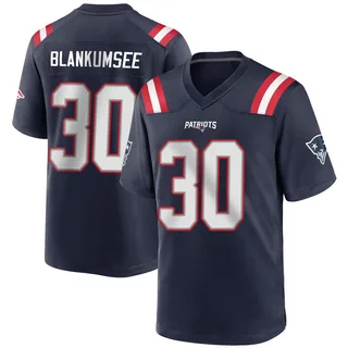 Demeer Blankumsee New England Patriots Men's Game Team Color Jersey - Navy Blue