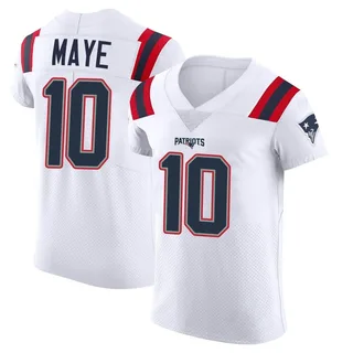 Drake Maye New England Patriots Men's Elite Vapor Untouchable Nike Jersey - White