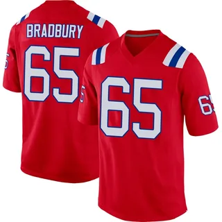 Garrett Bradbury New England Patriots Men's Game Alternate Nike Jersey - Red