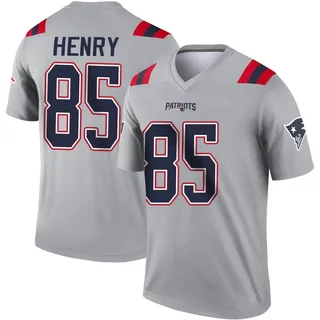 Hunter Henry New England Patriots Men's Legend Inverted Nike Jersey - Gray