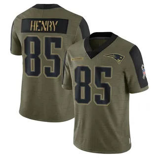 Hunter Henry New England Patriots Youth Limited 2021 Salute To Service Nike Jersey - Olive