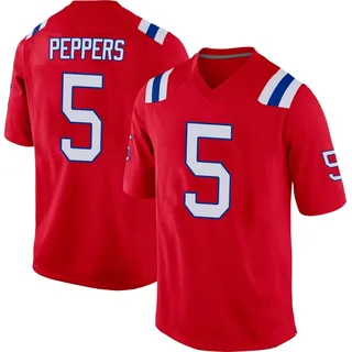 Jabrill Peppers New England Patriots Men's Game Alternate Nike Jersey - Red