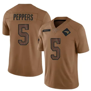 Jabrill Peppers New England Patriots Men's Limited 2023 Salute To Service Nike Jersey - Brown