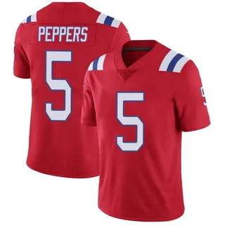 Jabrill Peppers New England Patriots Men's Limited Vapor Untouchable Alternate Nike Jersey - Red