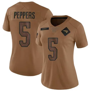 Jabrill Peppers New England Patriots Women's Limited 2023 Salute To Service Nike Jersey - Brown