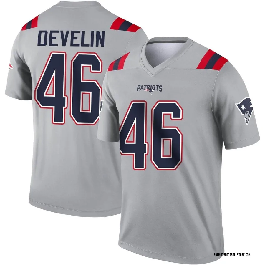 James Develin New England Patriots Men's Legend Inverted Nike Jersey - Gray
