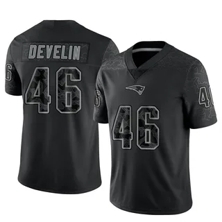 James Develin New England Patriots Men's Limited Reflective Jersey - Black