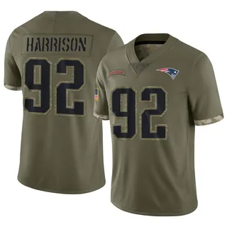 James Harrison New England Patriots Youth Limited 2022 Salute To Service Nike Jersey - Olive