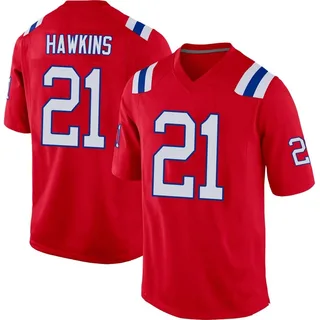 Jaylinn Hawkins New England Patriots Youth Game Alternate Nike Jersey - Red
