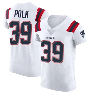 Jordan Polk New England Patriots Men's Elite Vapor Untouchable Nike Jersey - White