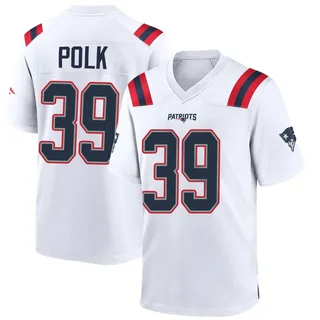 Jordan Polk New England Patriots Men's Game Nike Jersey - White