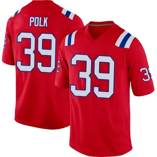 Jordan Polk New England Patriots Youth Game Alternate Nike Jersey - Red