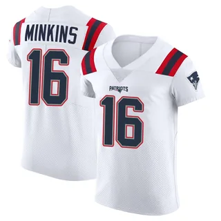 Josh Minkins New England Patriots Men's Elite Vapor Untouchable Jersey - White