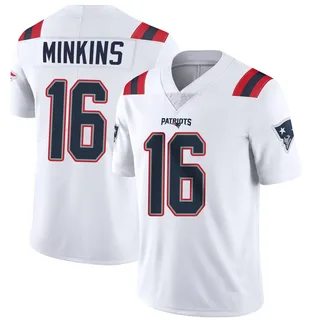 Josh Minkins New England Patriots Youth Limited Vapor Untouchable Nike Jersey - White