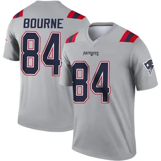 Kendrick Bourne New England Patriots Men's Legend Inverted Nike Jersey - Gray