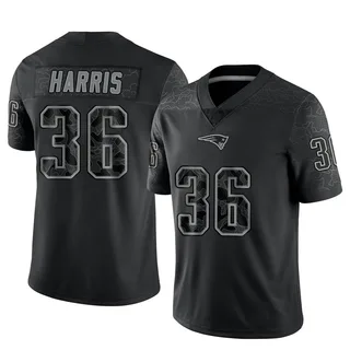 Kevin Harris New England Patriots Men's Limited Reflective Nike Jersey - Black