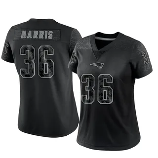 Kevin Harris New England Patriots Women's Limited Reflective Nike Jersey - Black