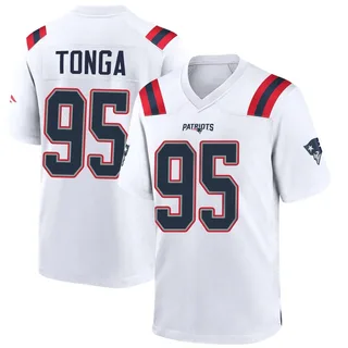 Khyiris Tonga New England Patriots Men's Game Nike Jersey - White