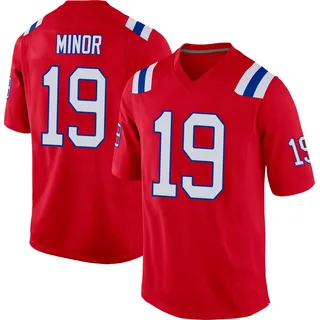 Kobee Minor New England Patriots Youth Game Alternate Nike Jersey - Red