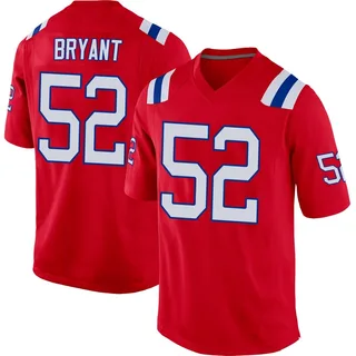 Marcus Bryant New England Patriots Men's Game Alternate Nike Jersey - Red
