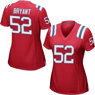 Marcus Bryant New England Patriots Women's Game Alternate Nike Jersey - Red