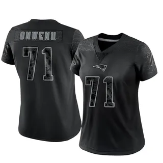 Mike Onwenu New England Patriots Women's Limited Reflective Nike Jersey - Black