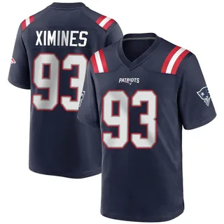 Oshane Ximines New England Patriots Men's Game Team Color Nike Jersey - Navy Blue