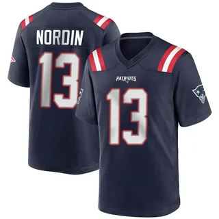 Quinn Nordin New England Patriots Men's Game Team Color Nike Jersey - Navy Blue