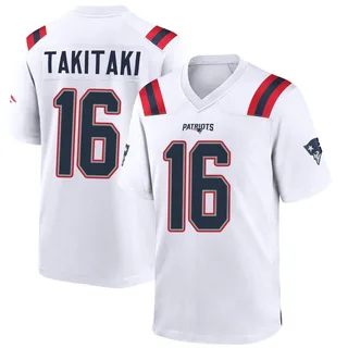 Sione Takitaki New England Patriots Men's Game Nike Jersey - White