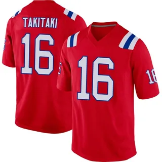 Sione Takitaki New England Patriots Youth Game Alternate Nike Jersey - Red
