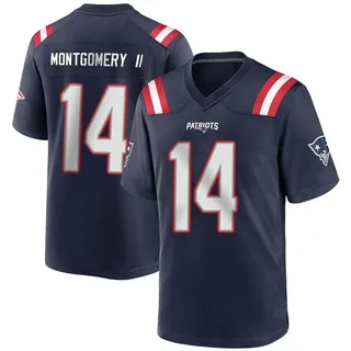 Ty Montgomery II New England Patriots Men's Game Team Color Nike Jersey - Navy Blue
