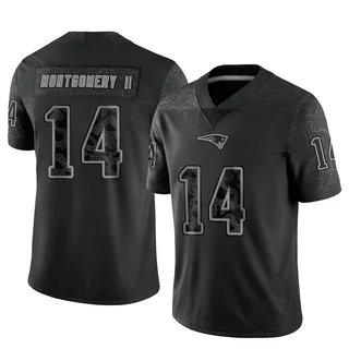 Ty Montgomery II New England Patriots Men's Limited Reflective Nike Jersey - Black