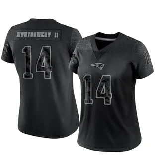 Ty Montgomery II New England Patriots Women's Limited Reflective Nike Jersey - Black