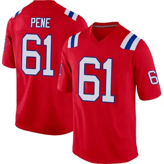 Wilfried Pene New England Patriots Men's Game Alternate Nike Jersey - Red