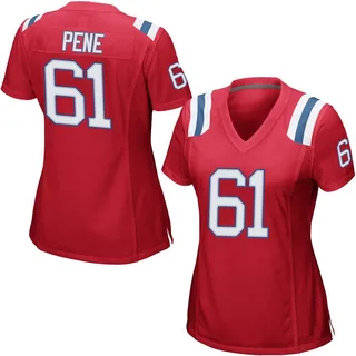 Wilfried Pene New England Patriots Women's Game Alternate Nike Jersey - Red