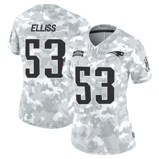 Women's Christian Elliss New England Patriots Women's Limited Arctic Camo 2024 Salute to Service Nike Jersey
