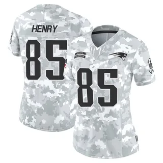 Women's Hunter Henry New England Patriots Women's Limited Arctic Camo 2024 Salute to Service Nike Jersey