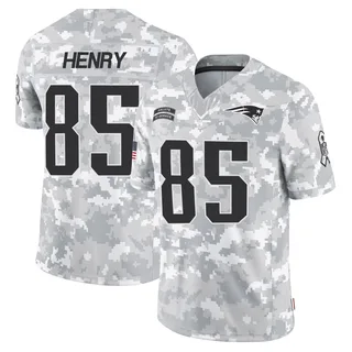 Youth Hunter Henry New England Patriots Youth Limited Arctic Camo 2024 Salute to Service Nike Jersey