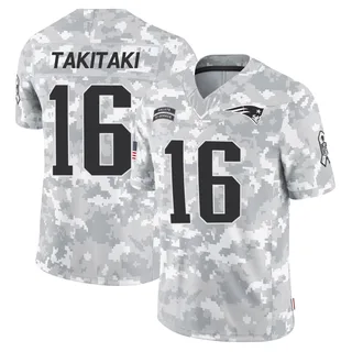 Youth Sione Takitaki New England Patriots Youth Limited Arctic Camo 2024 Salute to Service Nike Jersey
